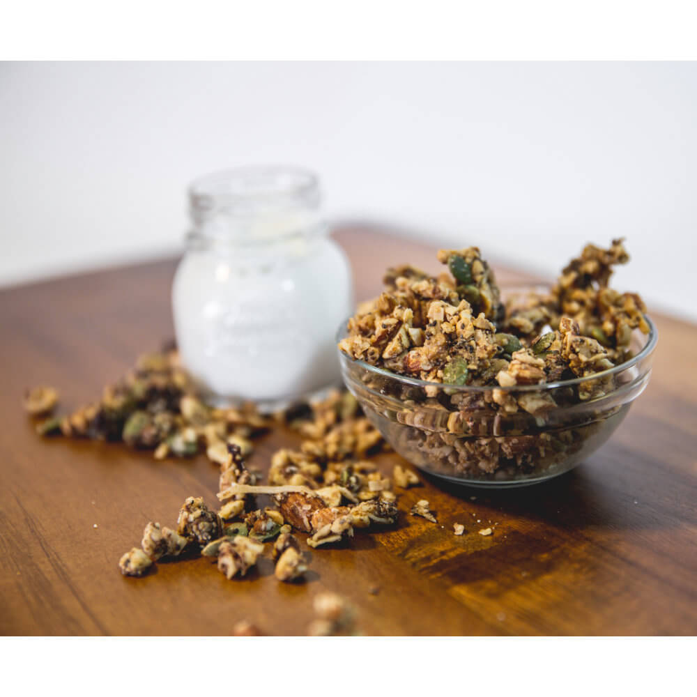 Part of Your Healthful Breakfast. Health Nut GrainFreeNola - Paleo. Vegan. Gluten-Free Hand-crafted Granola